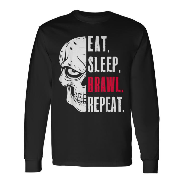 Eat Sleep Brawl Repeat ideo Game Langarmshirts Geschenkideen