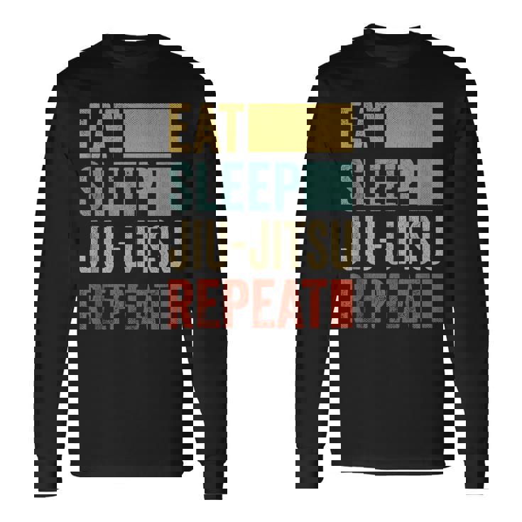 Eat Sleep Jiu-Jitsu Repeat Jiu-Jitsu Sin Mangas Camiseta de manga larga Ideas de regalos