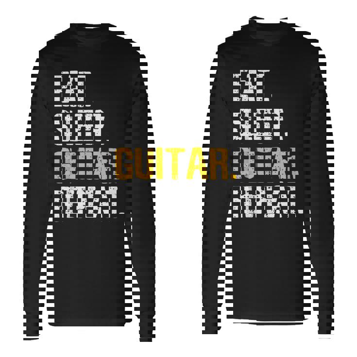 Eat Sleep Répétition De Guitare – Cadeau Pour Guitariste Et Amateur De Guitare T-shirt à manches longues