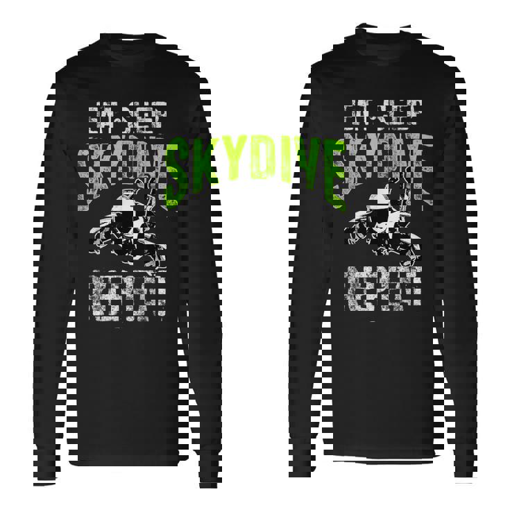 Eat Sleep Skydive Repeat Camiseta de manga larga
