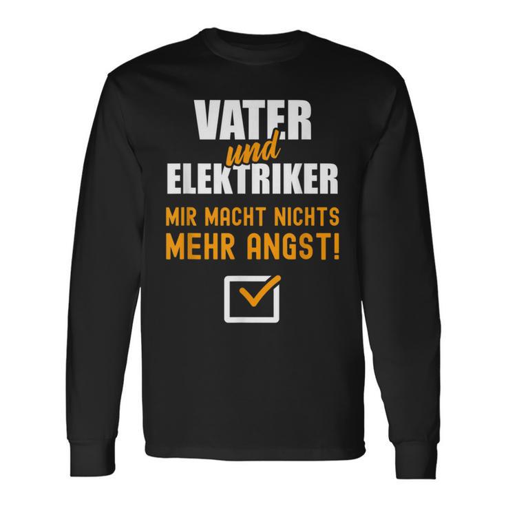 Electrician Father Dad Birth Langarmshirts Geschenkideen