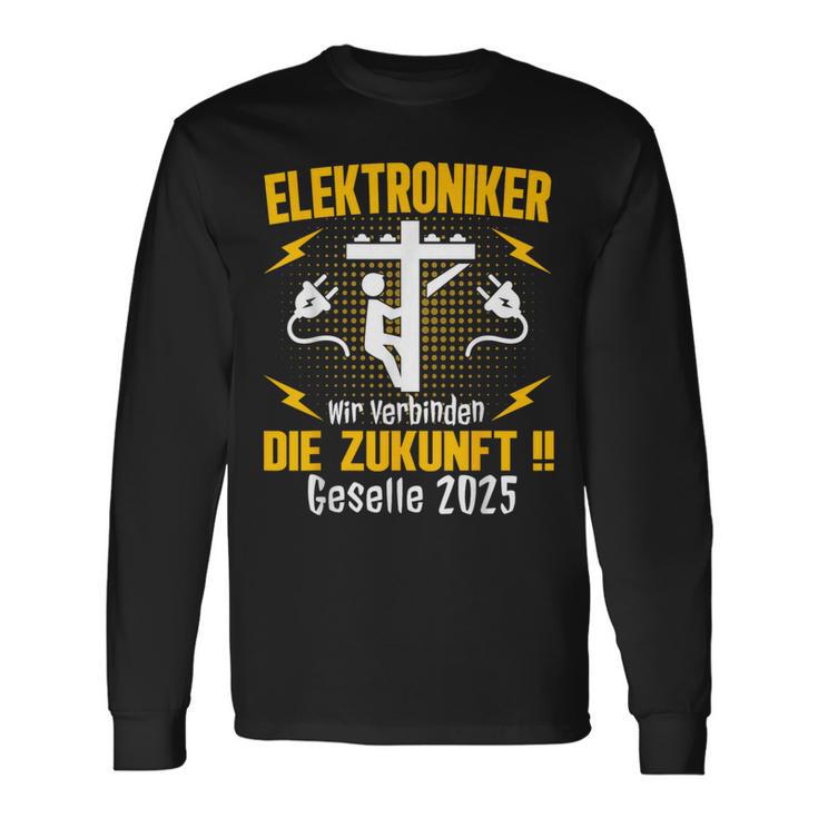 Elektroniker Azubi Ausbildung Gesellenprüfung Geselle 2025 Langarmshirts Geschenkideen