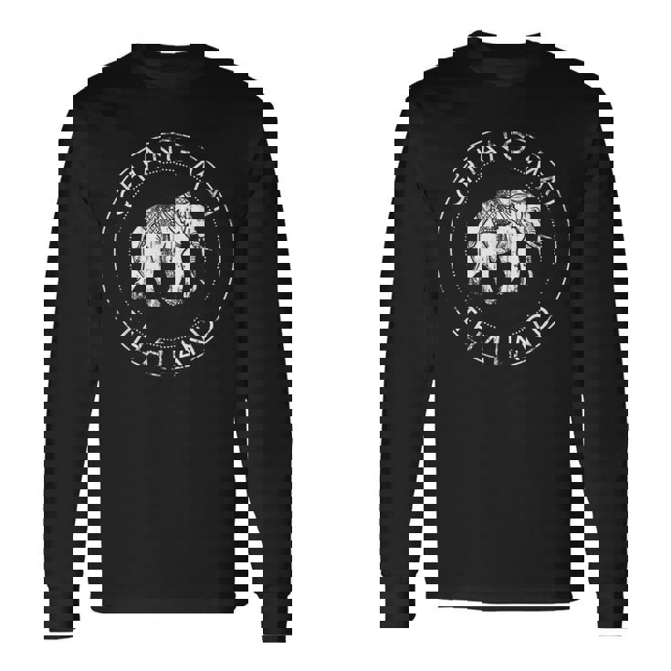 Elephant Animal Chiang Mai Thai Flag Bangkok Thailand Long Sleeve T-Shirt