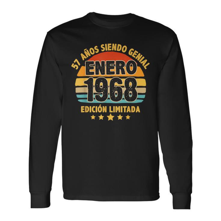 Enero 1968 57 Años Hombre Cumpleaños Regalo Enero 1968 Camiseta de manga larga
