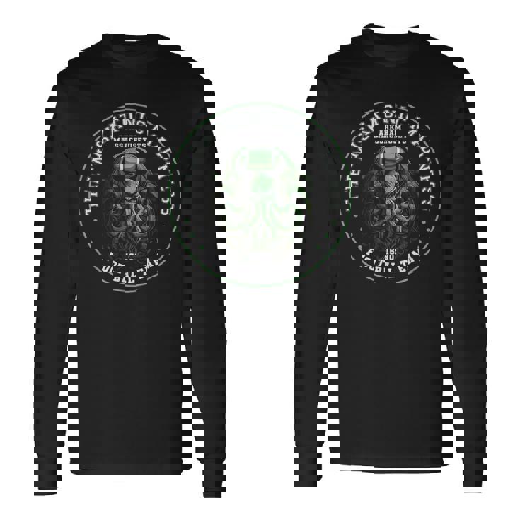 Equipo De Fútbol Cthulhu Miskatonic Cosmic Horror Cthulhu Camiseta de manga larga