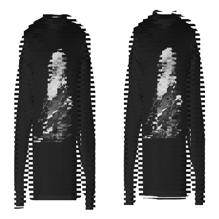 Evolution Charles Darwin Foto Divertida Diseñointage Camiseta de manga larga