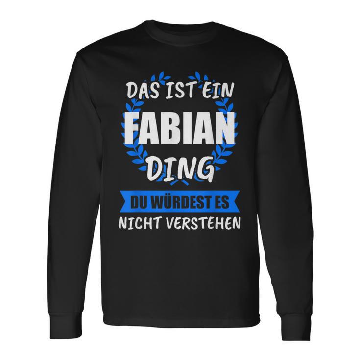 Fabian Name First Name Langarmshirts Geschenkideen