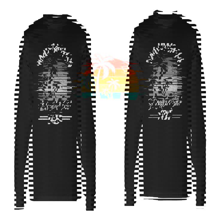 Family Vacation 2025 Vintage Florida St Augustine Beach Long Sleeve T-Shirt