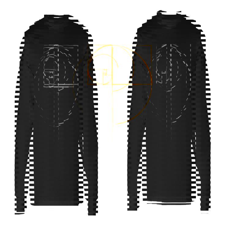 Fibonacci Círculo Dorado Ratio Camiseta de manga larga