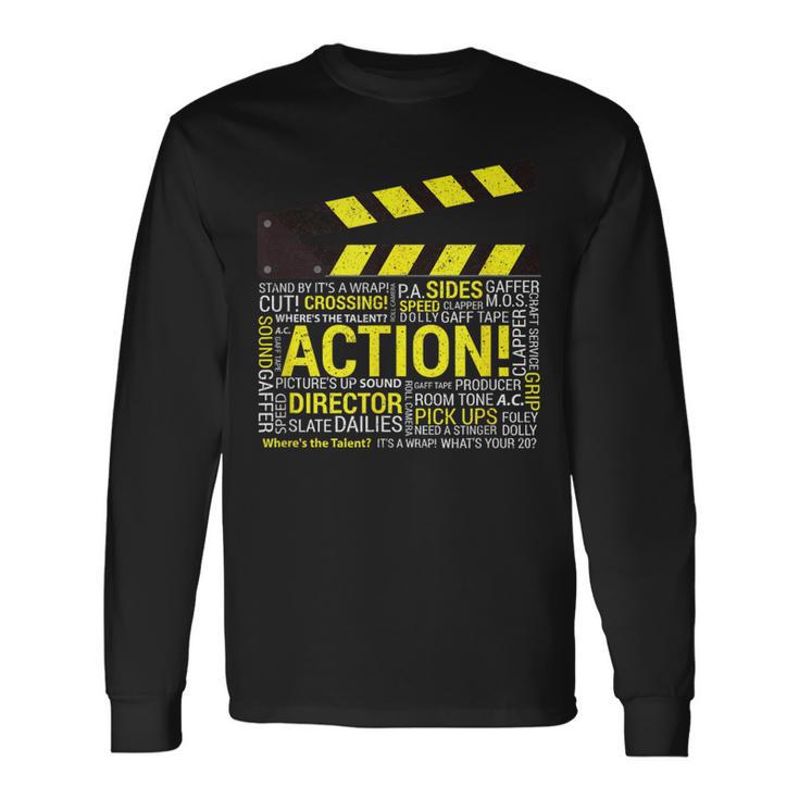 Filmmaker Director Cameraman Film Crew Langarmshirts Geschenkideen