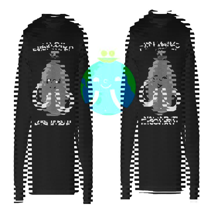 Finally World Peace On Earth Pun Achieved World Peas Tank Top Long Sleeve T-Shirt