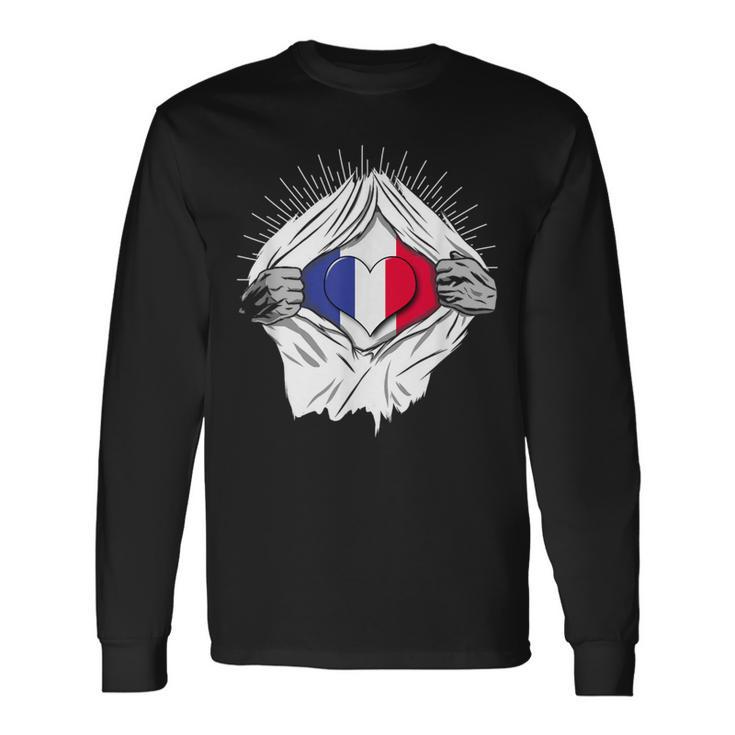 French Flag Home France Langarmshirts Geschenkideen