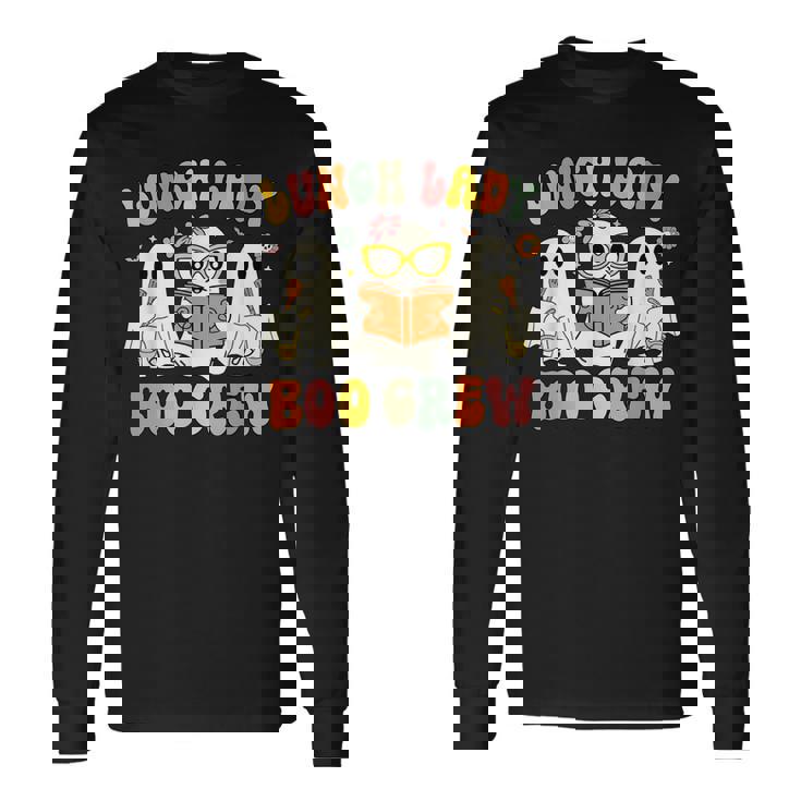 Fun Lunch Lady Boo Crew Cafeteria Halloween Matching Costume Long Sleeve T-Shirt