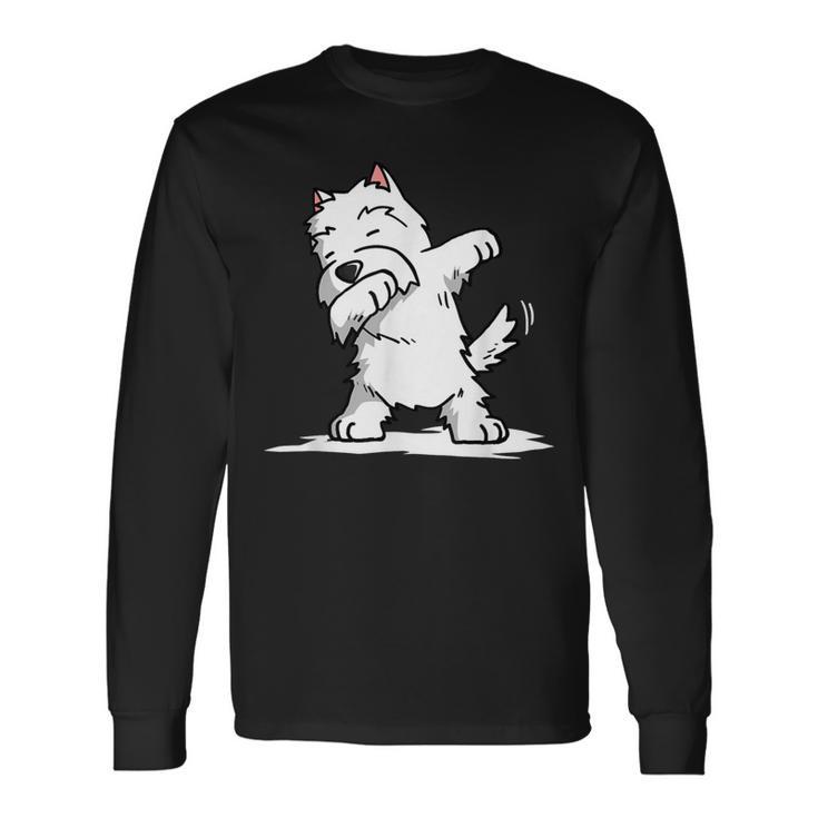 Gentle Westie Dog Dab Dance Langarmshirts Geschenkideen