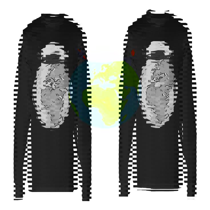 Lying Penguin Protection Earth Day Long Sleeve T-Shirt