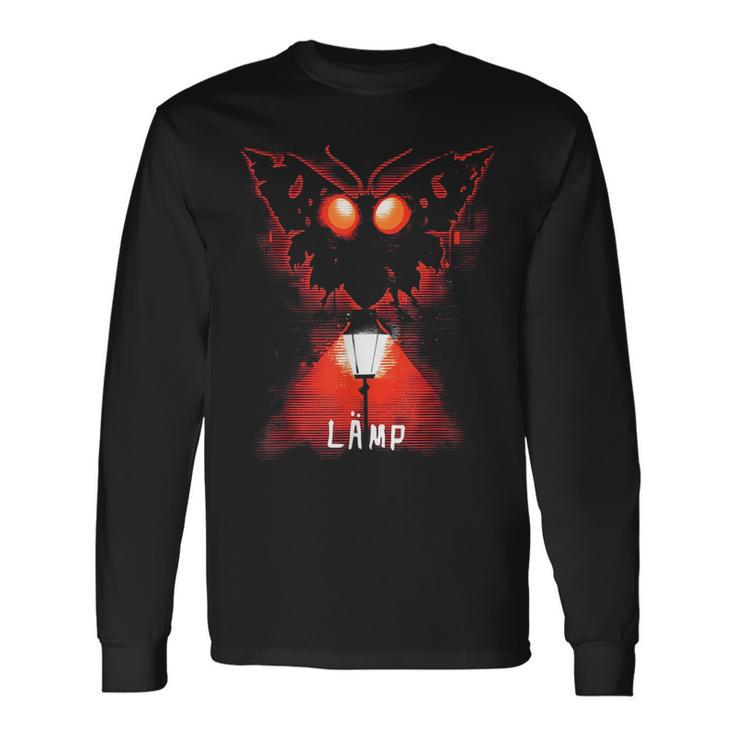 Mothman Moth Lamp Weirdcore Oddly Specific Meme Langarmshirts Geschenkideen