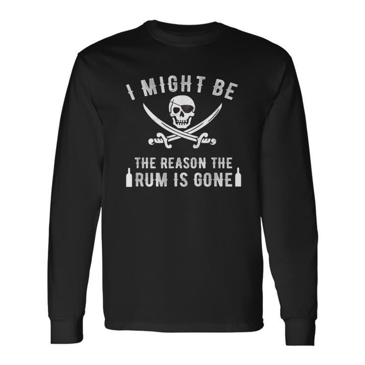 Pirate Pirate Drinking Rum Cruise Langarmshirts Geschenkideen