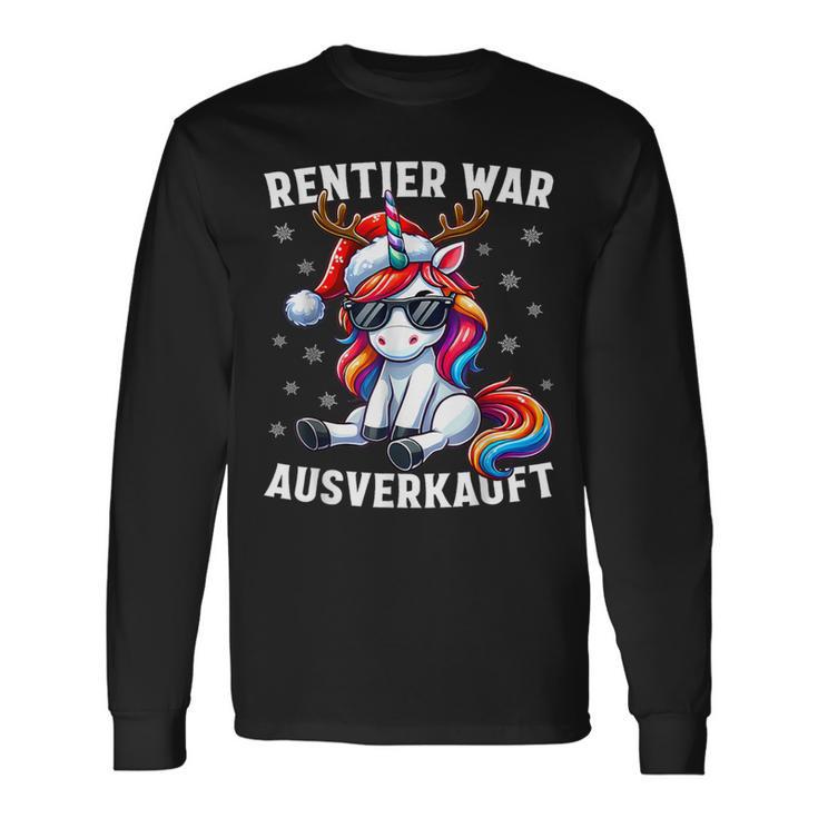 Reindeer Was Out Sold Reindeer Christmas Langarmshirts Geschenkideen