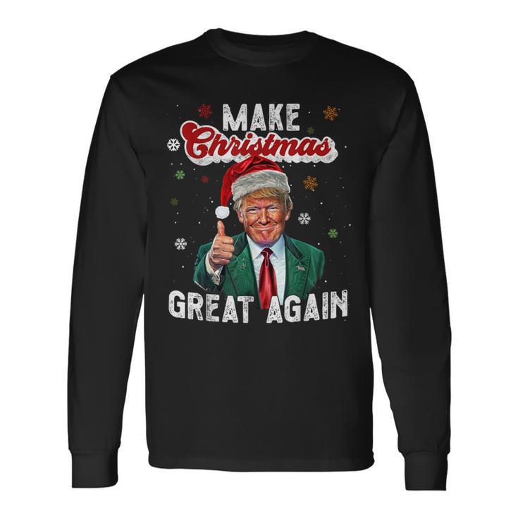 Trump Make Christmas Again Ugly Christmas Sweater Langarmshirts Geschenkideen