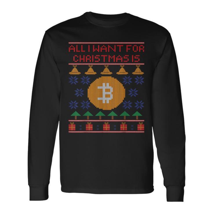 Ugly Christmas Bitcoin Short Sleeve Langarmshirts Geschenkideen