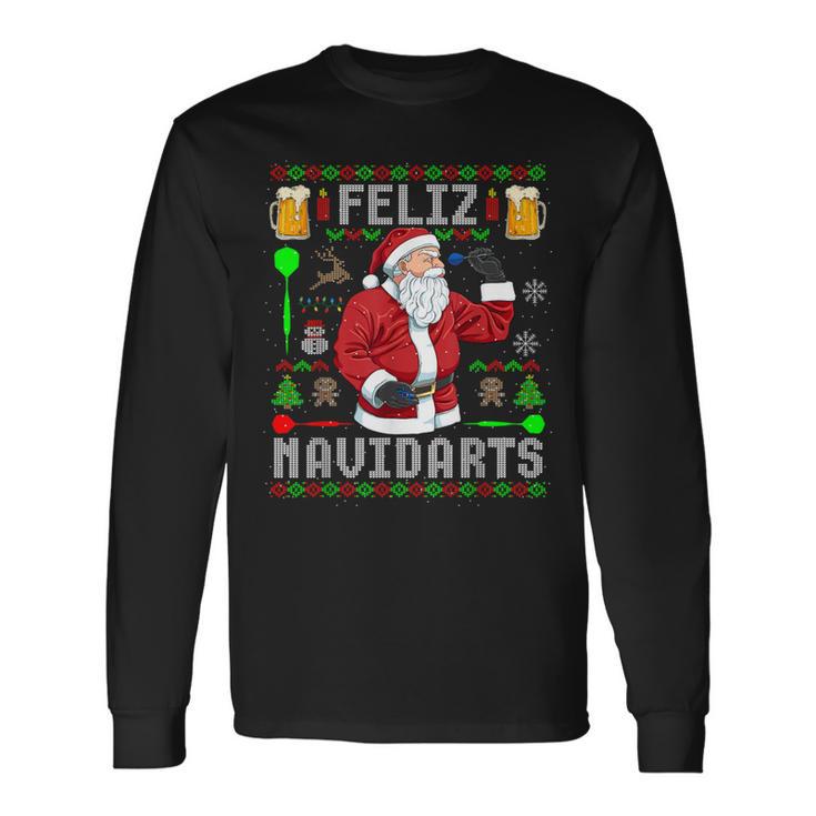 Ugly Christmas Darts Feliz Navidarts Langarmshirts Geschenkideen