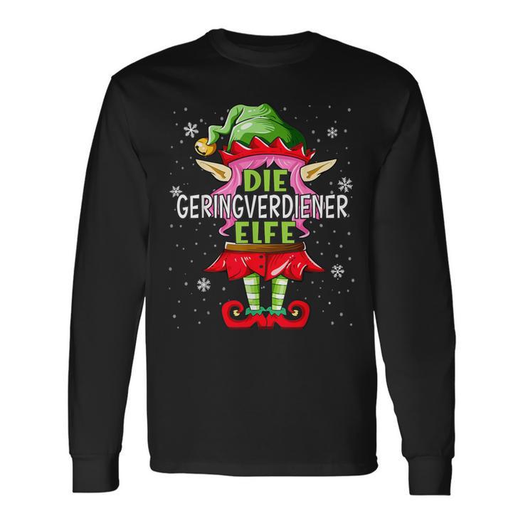 Geringverdiener Elf Christmas Family Christmas Langarmshirts Geschenkideen