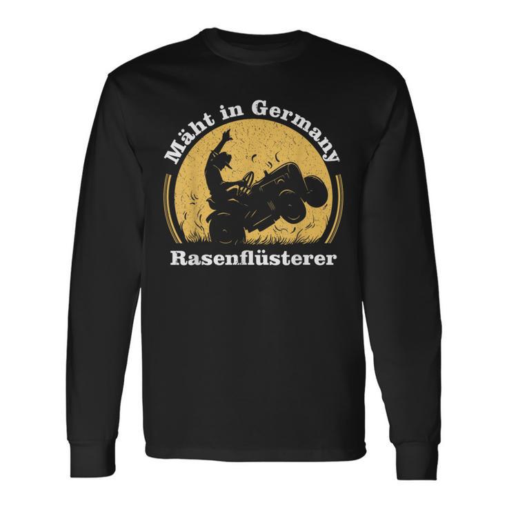 With German Lawnmower Lawn Mowing Langarmshirts Geschenkideen