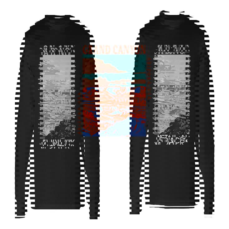 Grand Canyon National Park Arizona Envejecidointage Camiseta de manga larga