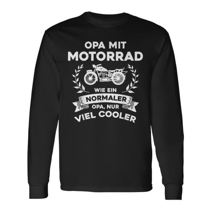 Grandpa With Motorcycle Nur Cooler Biker Hobby Langarmshirts Geschenkideen