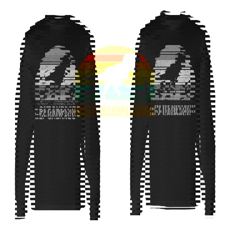 Great Grandpa Dinosaur T Rex Great Grandpasaurus 2 Kids Long Sleeve T-Shirt