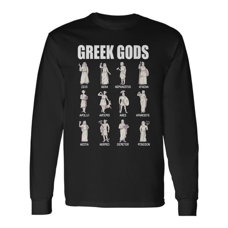 Greek Gods And Goddesses Old Greek Mythology Langarmshirts Geschenkideen