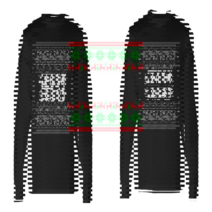 Groom Squad Xmas Bachelor Party Ugly Christmas Sweater Long Sleeve T-Shirt