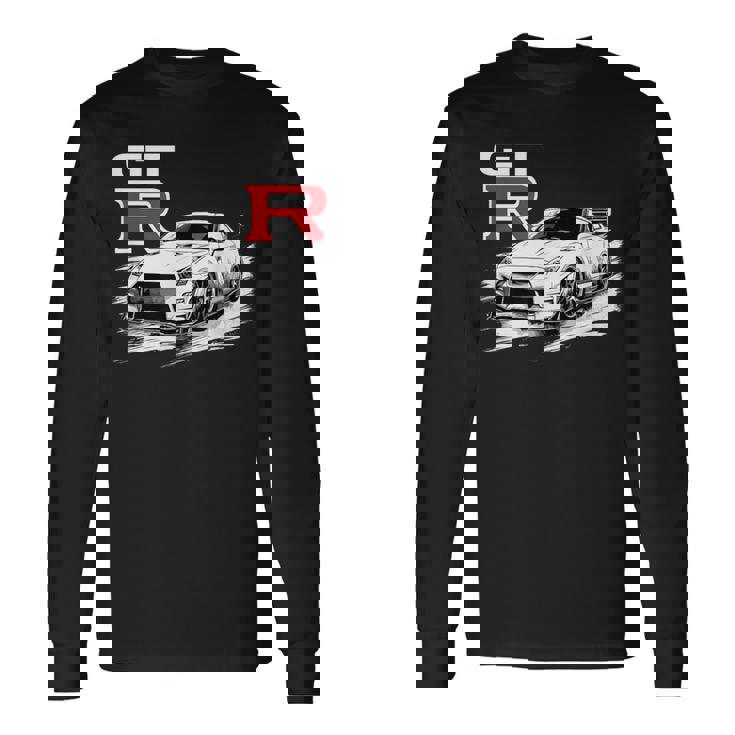 Gt R 35 Jdm Street Racing Drag Drift Coche Deportivo Camiseta de manga larga