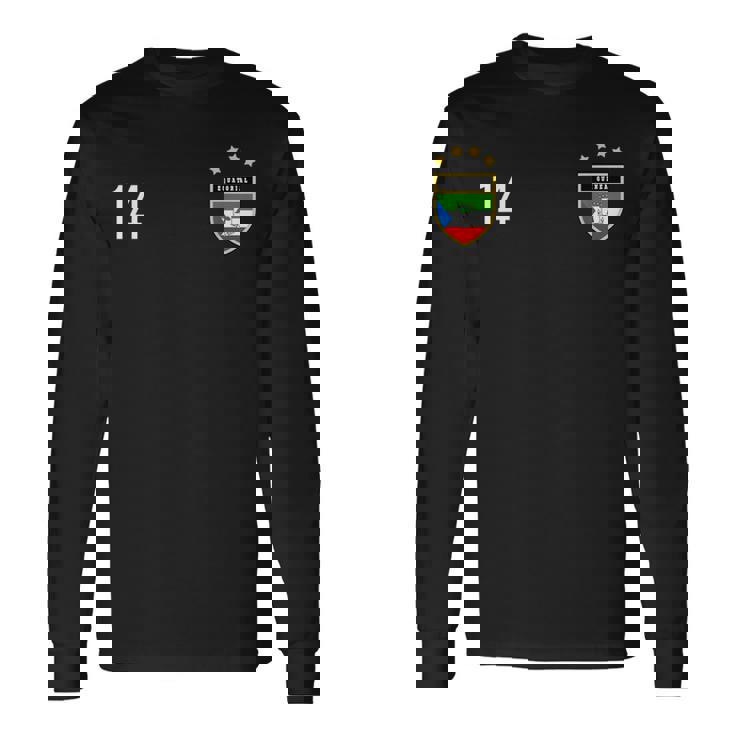 Guinea Ecuatorial Número 14 Sports Jersey Fútbol Catorce Camiseta de manga larga