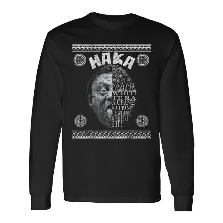 Haka Fans Maori Warrior New Zealand Rugby Langarmshirts Geschenkideen