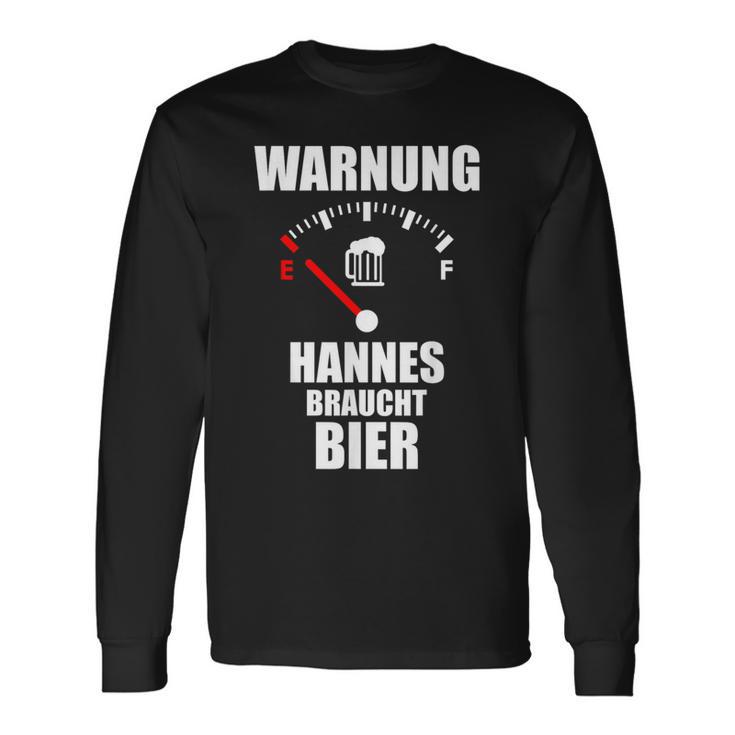 Hannes Nameorname Spruch Bier Biertrinker Langarmshirts Geschenkideen