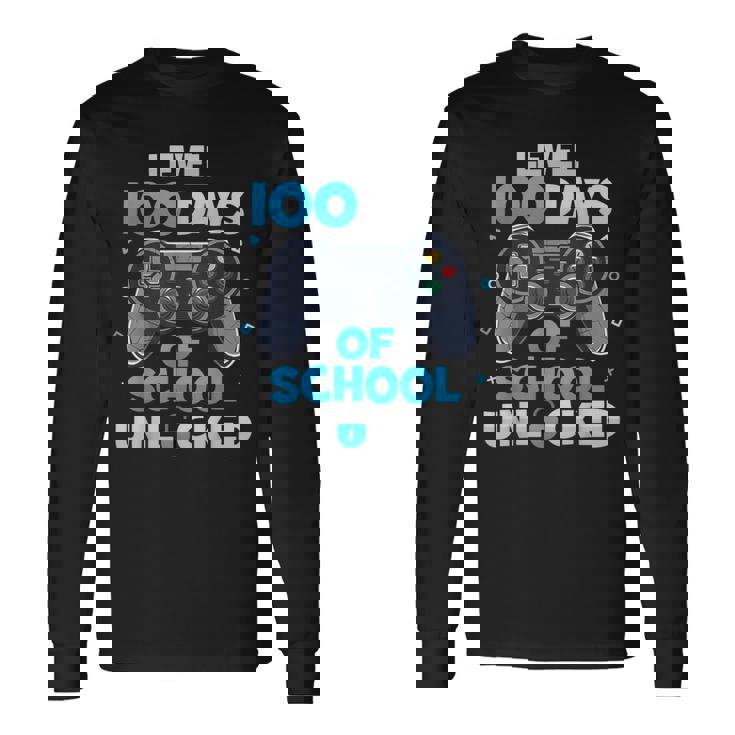 Happy 100Th Day Of School Level 100 Days Of School Unlocked Long Sleeve T-Shirt Gifts ideas