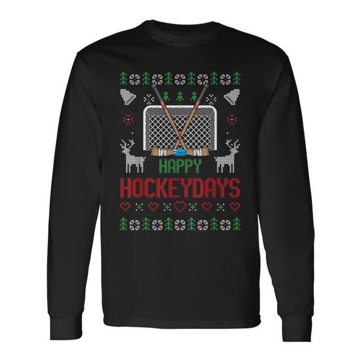 Happy Hockey Days Hockeydays Ugly Christmas Jumper Langarmshirts Geschenkideen