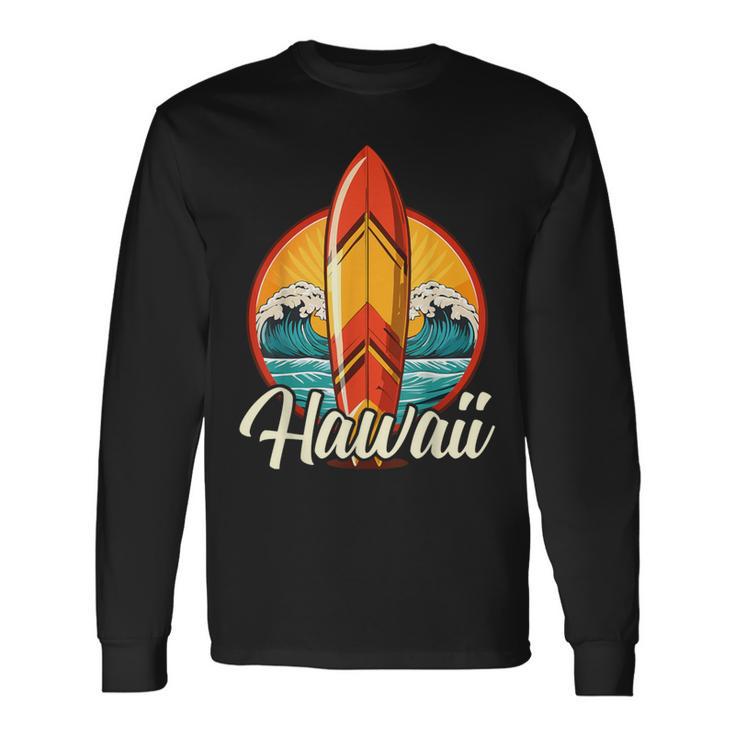 Hawaii Surfing Outfit Aloha Surfboard Retrointage Beach Langarmshirts Geschenkideen