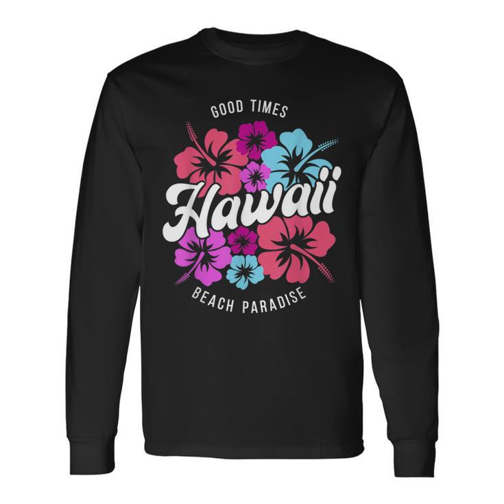 Hawaii Waikiki Surfing Langarmshirts Geschenkideen