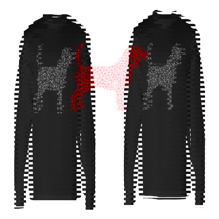 Heart Dog Lover Beagle Puppy Valentines Day Long Sleeve T-Shirt