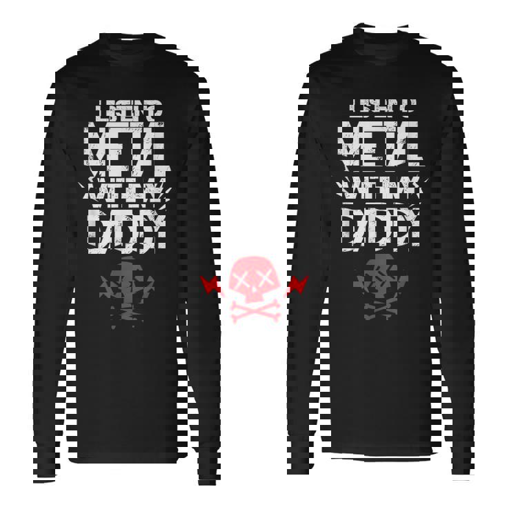 Heavy Metal Música Papá Papá Niños Rock Camiseta de manga larga Ideas de regalos