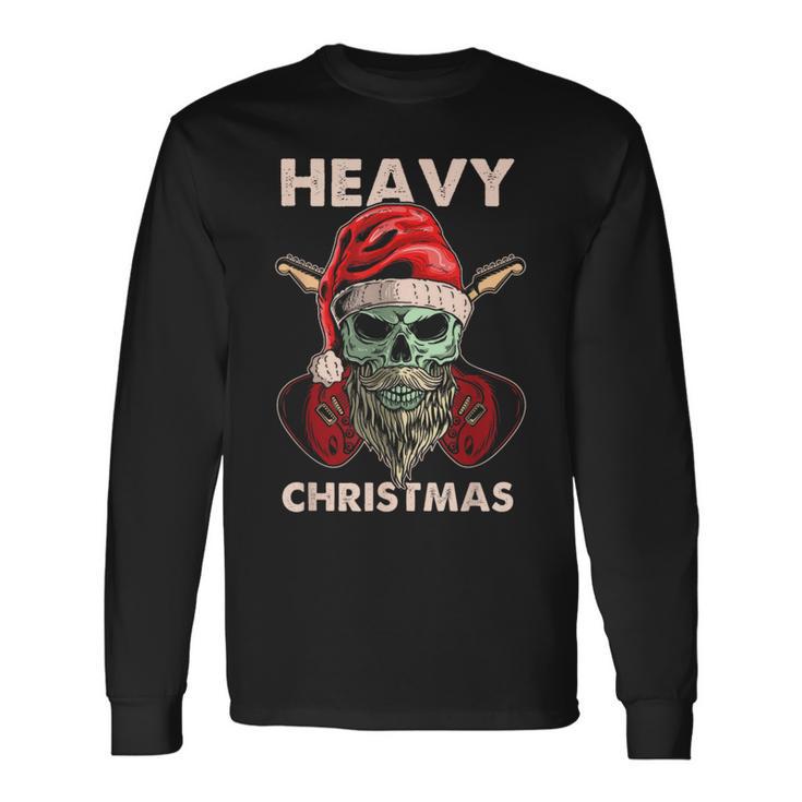 Heavy Metal Navidad Rock Navidad Camiseta de manga larga