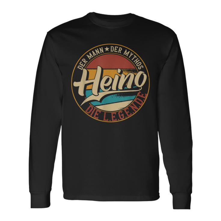 Heino The Man Of Mythos The Legend First Name Langarmshirts Geschenkideen