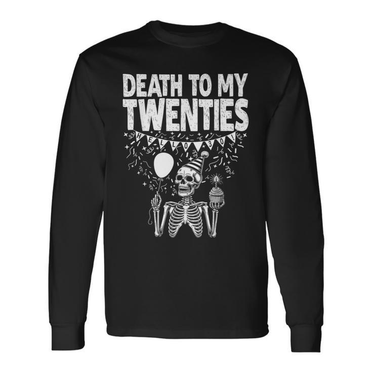 【数量限定】Saya's 30th Birthday/Long T-shirt hello-30-skeleton-death-