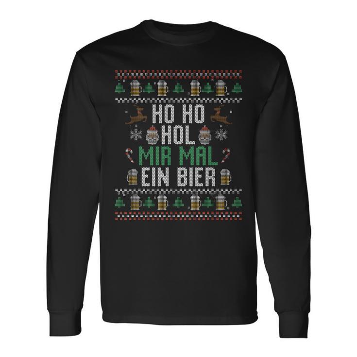 Ho Ho Hol Mir Mal Ein Bier Christmas Langarmshirts Geschenkideen