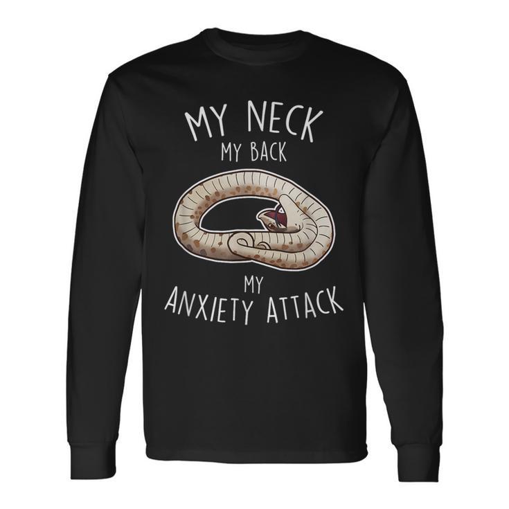 Hognose Snake My Neck My Back Cute Pet Reptile Lover Long Sleeve T-Shirt