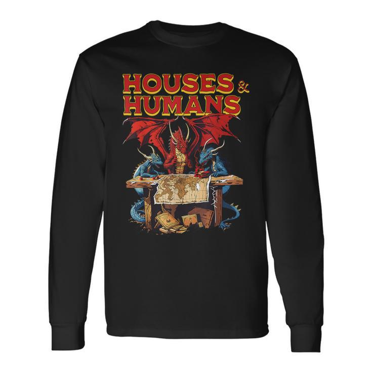 Houses And Humans Gamer Gamingintage Retro 90S Langarmshirts Geschenkideen