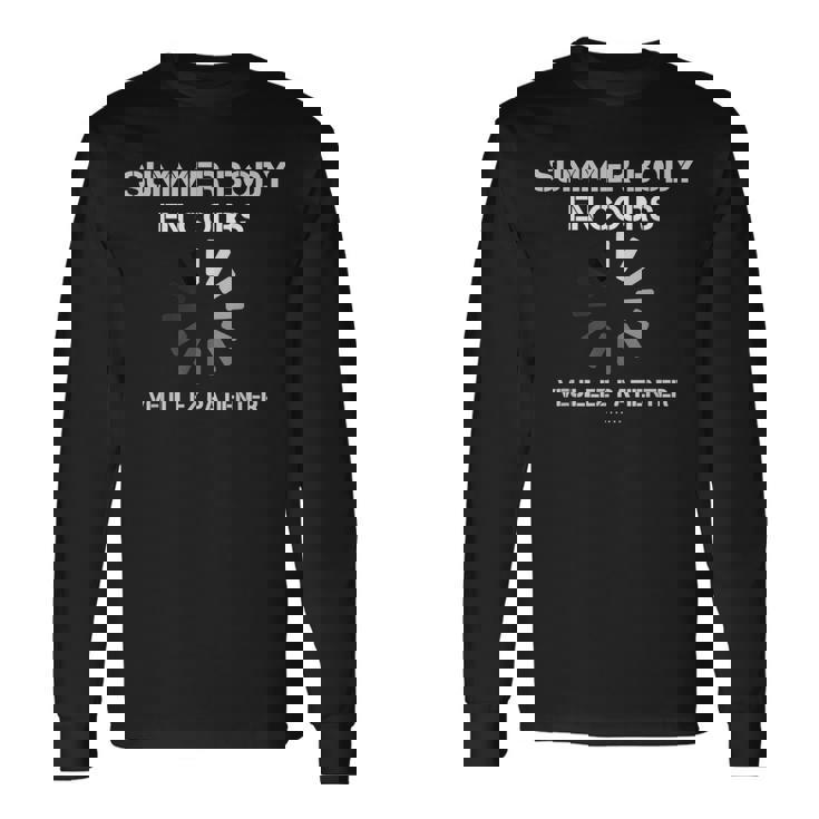 Humour Sport Homme Summer Body En Cours Musculation T-shirt à manches longues