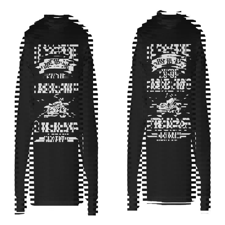 Idee Originale Pour Papa Motard Fan De Moto Humour Noël T-shirt à manches longues